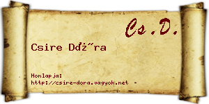 Csire Dóra névjegykártya